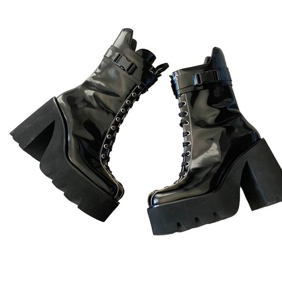 Jeffrey Campbell Viking Platform Boot Black New 10 - Picture 3 of 12